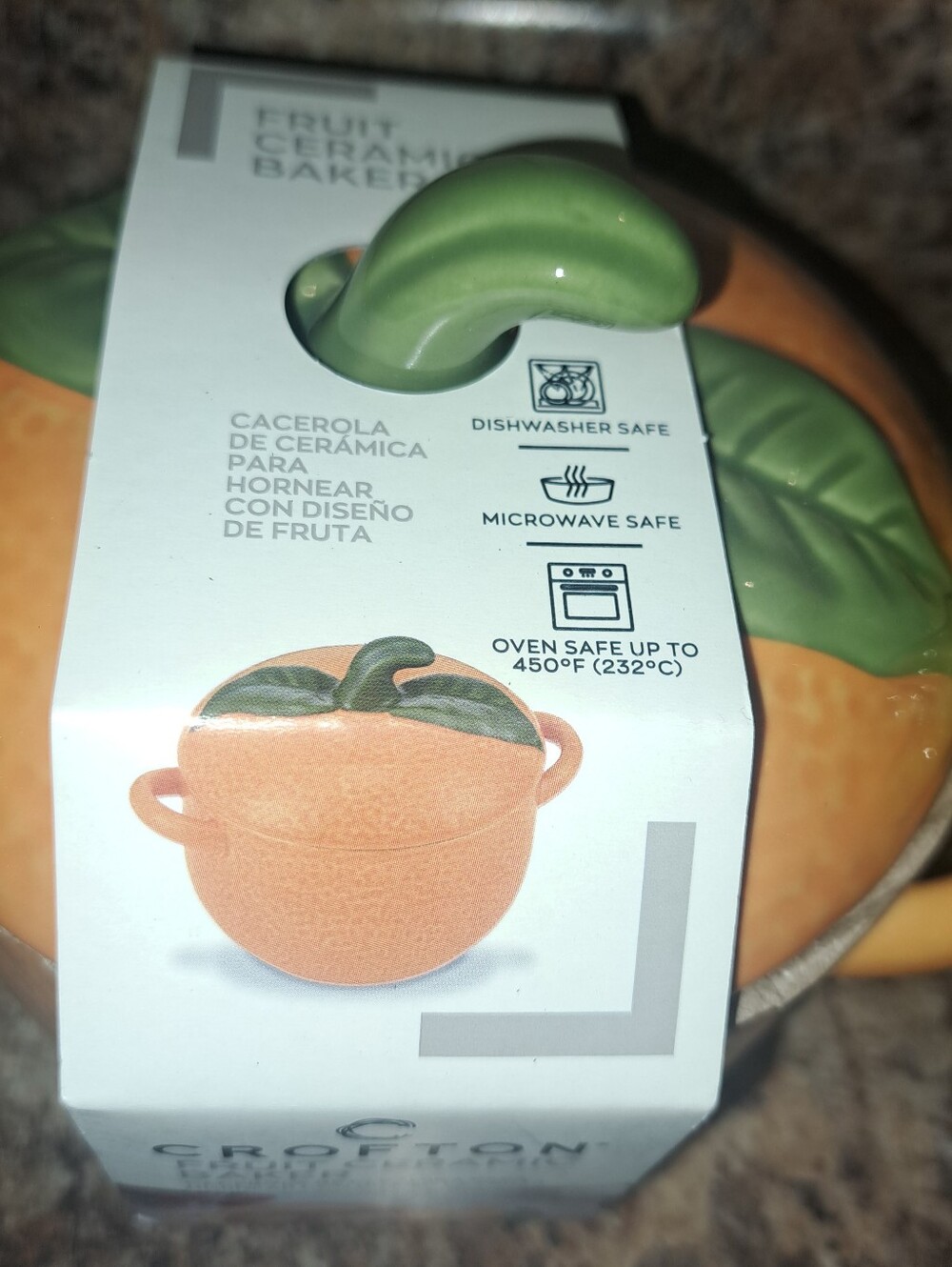 Croton Ceramic Fruit Bakeware in Orange and Lime Green - Picture 3 of 7